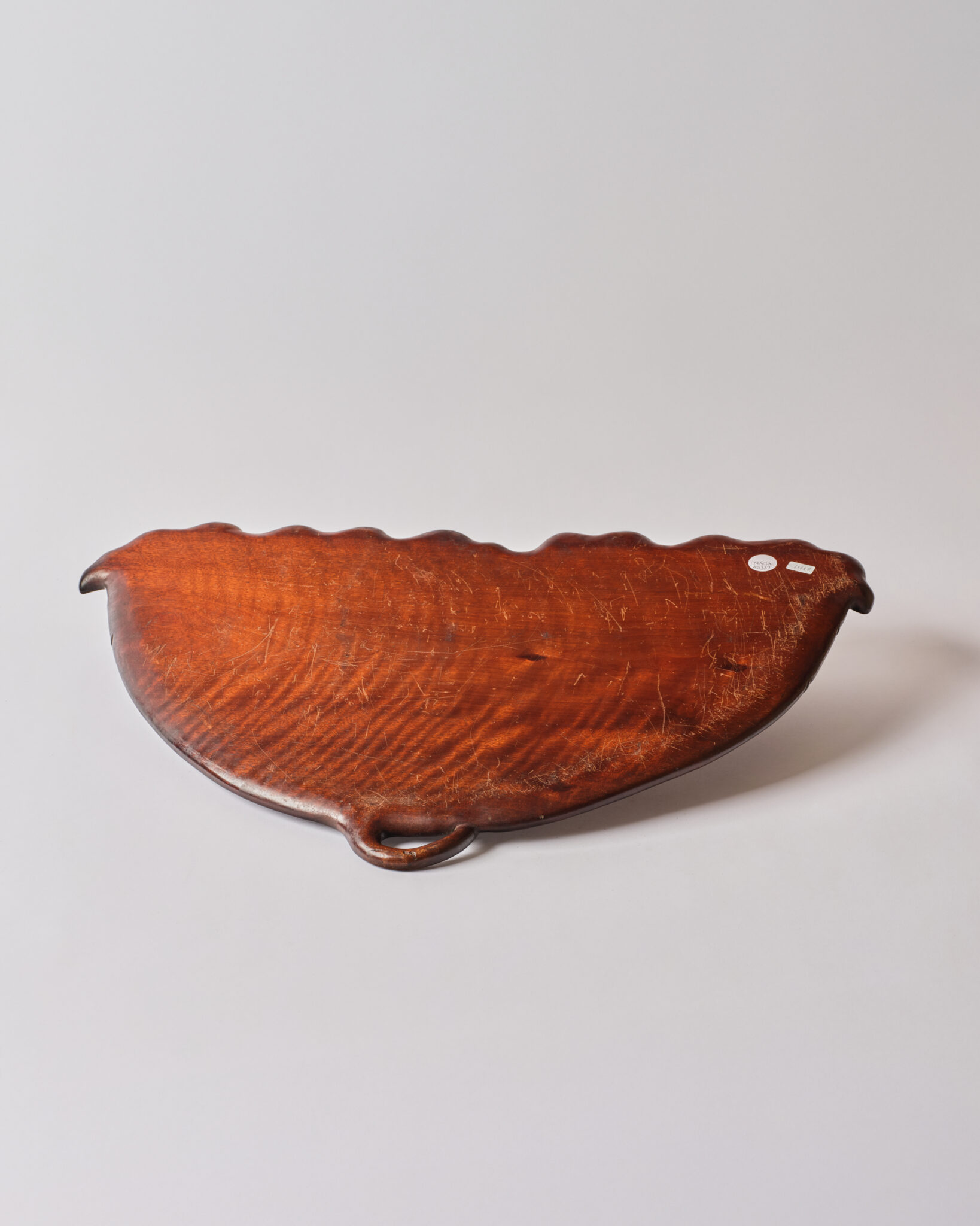 Japanese Carved Wood Leaf Tray