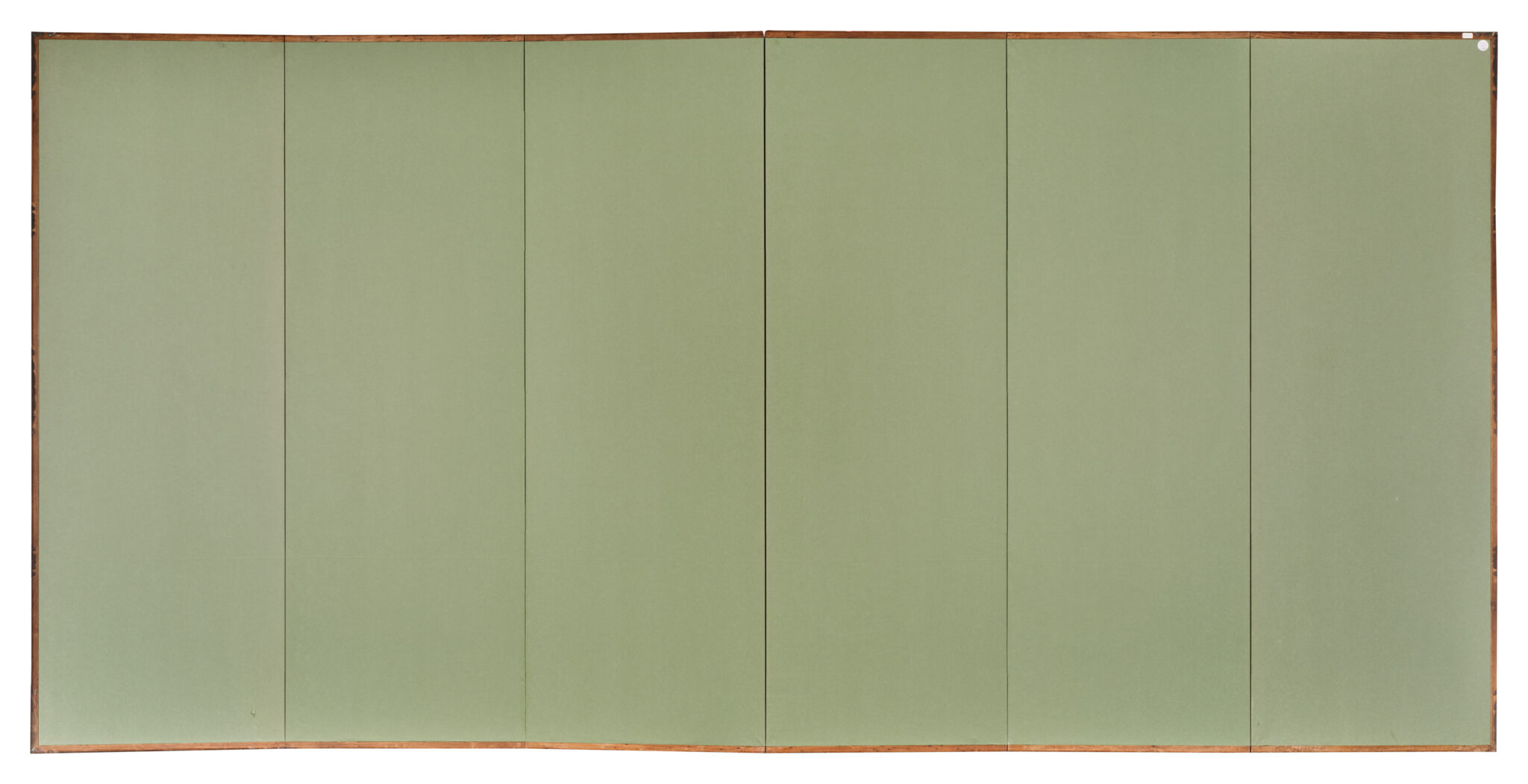 Japanese Six-Panel Screen: Vibrant Ocean Landscape with Fishing Nets