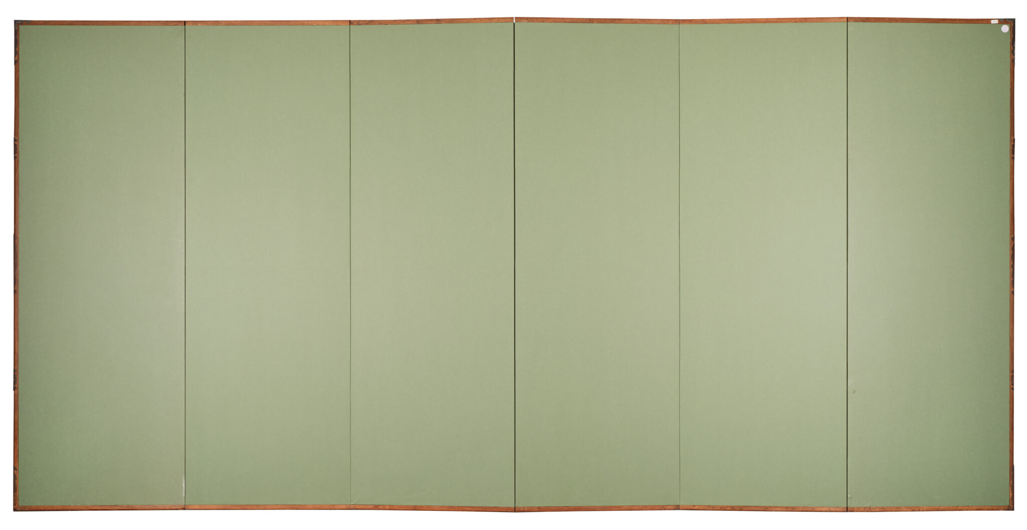 Japanese Six-Panel Screen: Vibrant Ocean Landscape with Fishing Nets