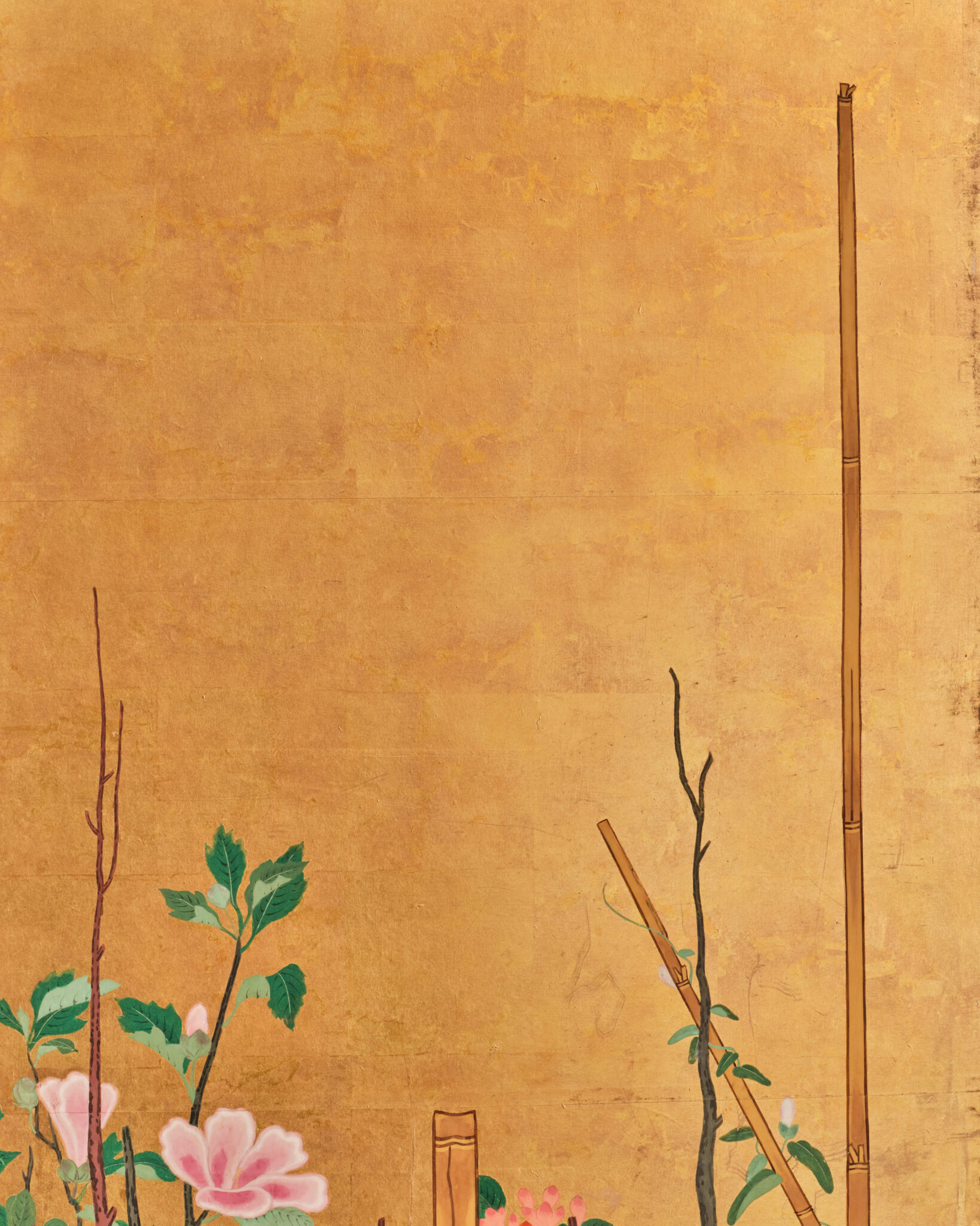 Japanese Six-Panel Screen: Garden Landscape