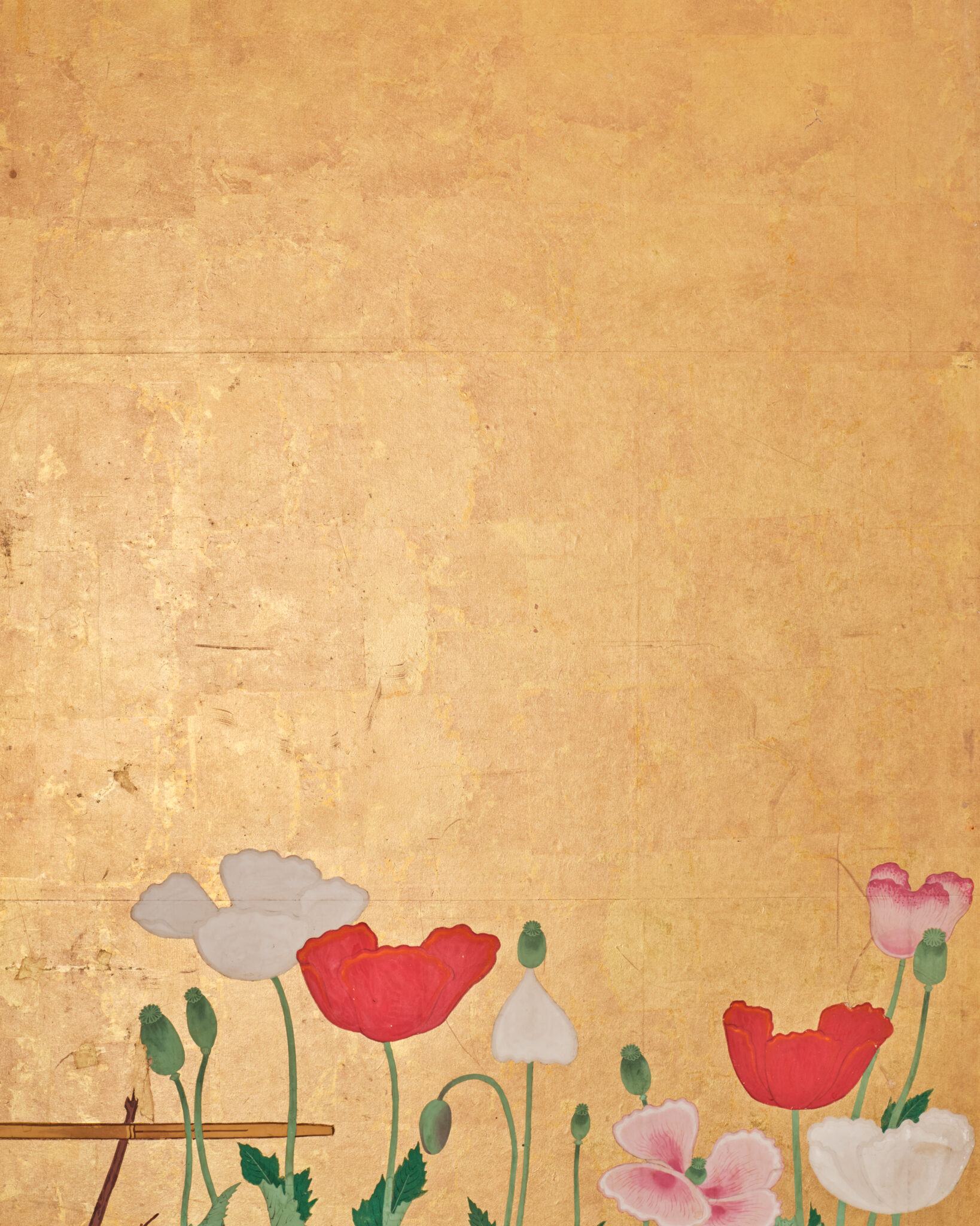 Japanese Six-Panel Screen: Garden Landscape