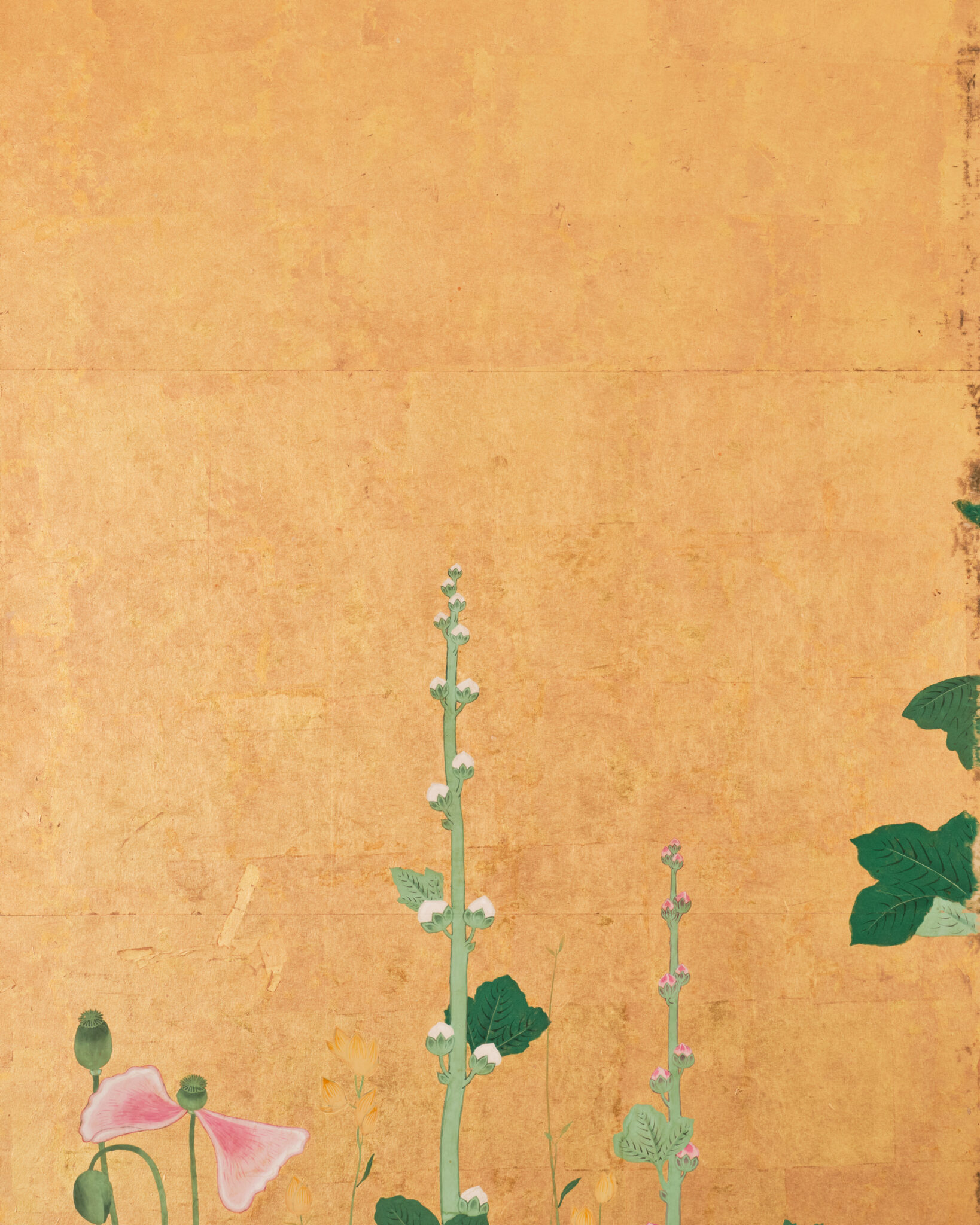 Japanese Six-Panel Screen: Garden Landscape