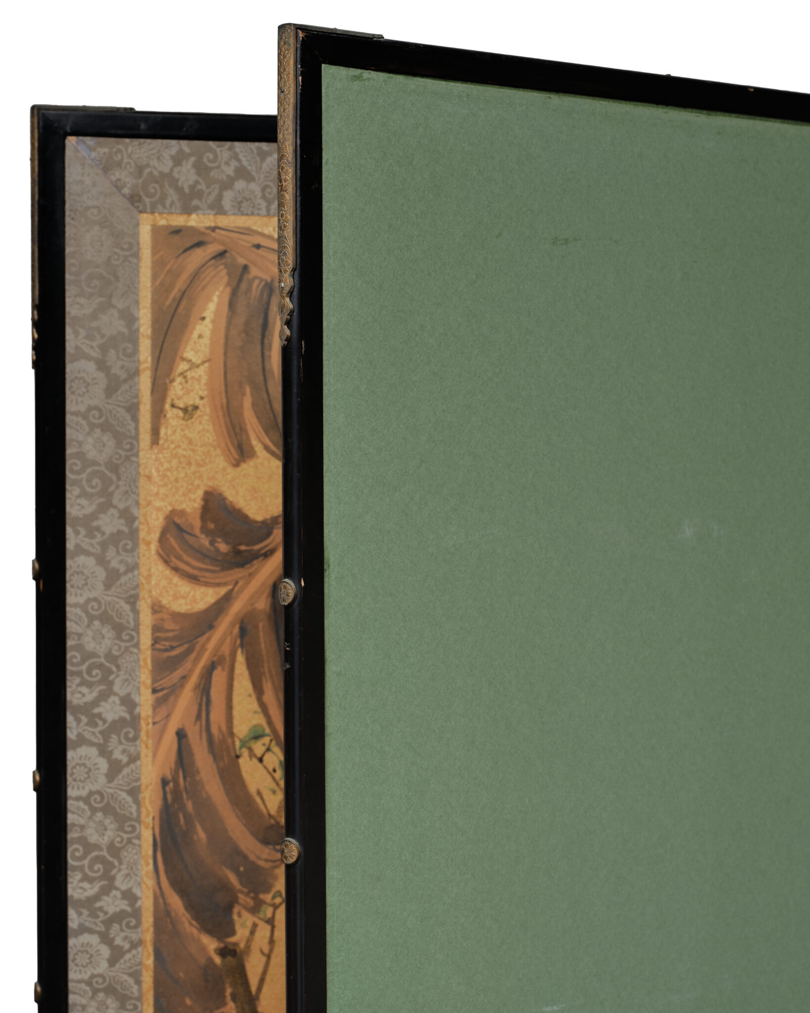 Japanese Two-Panel Screen: Tropical Paradise with a White Cockatoo