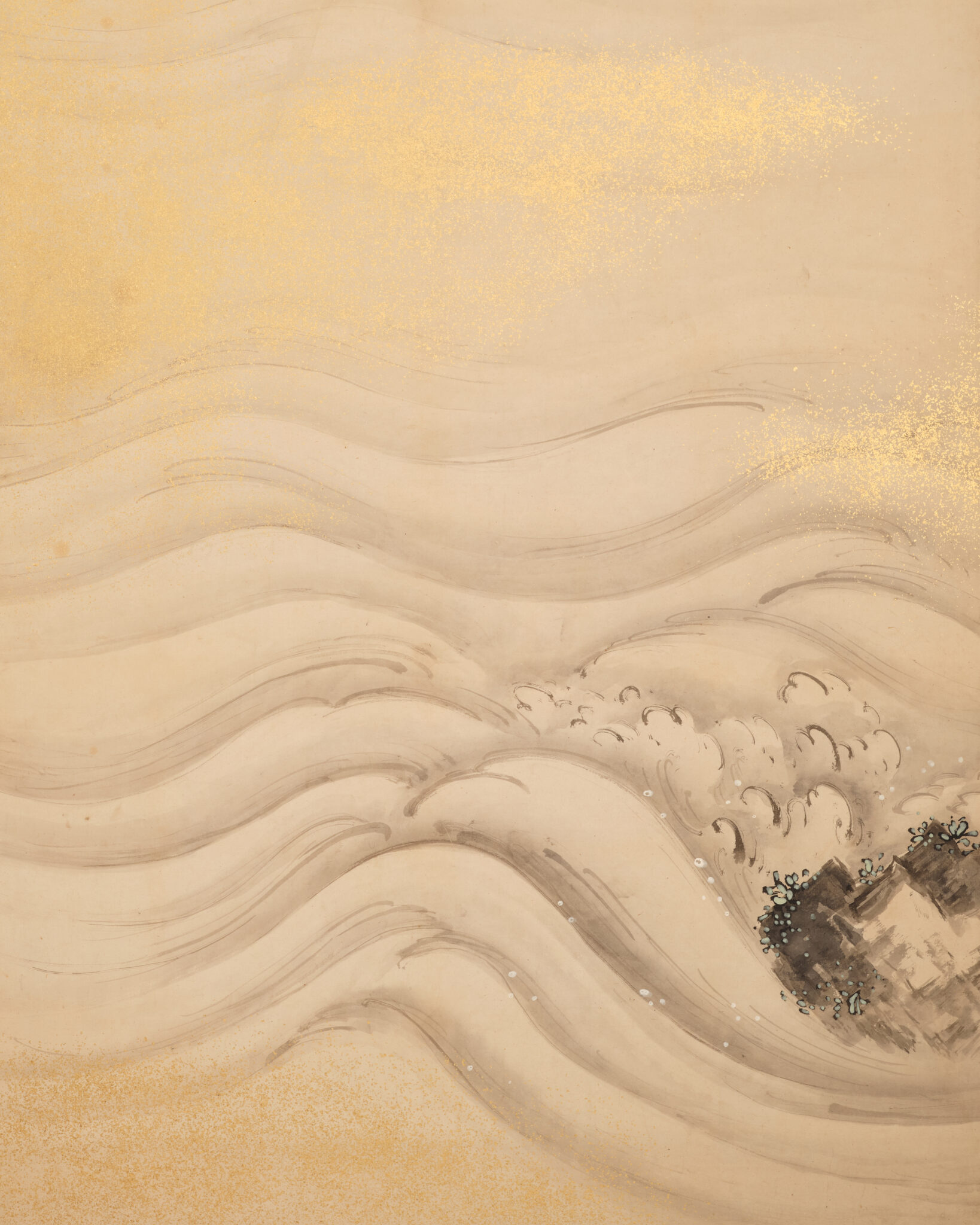 Japanese Two-Panel Screen: Sea Hawk by Watanabe Kiyoshi
