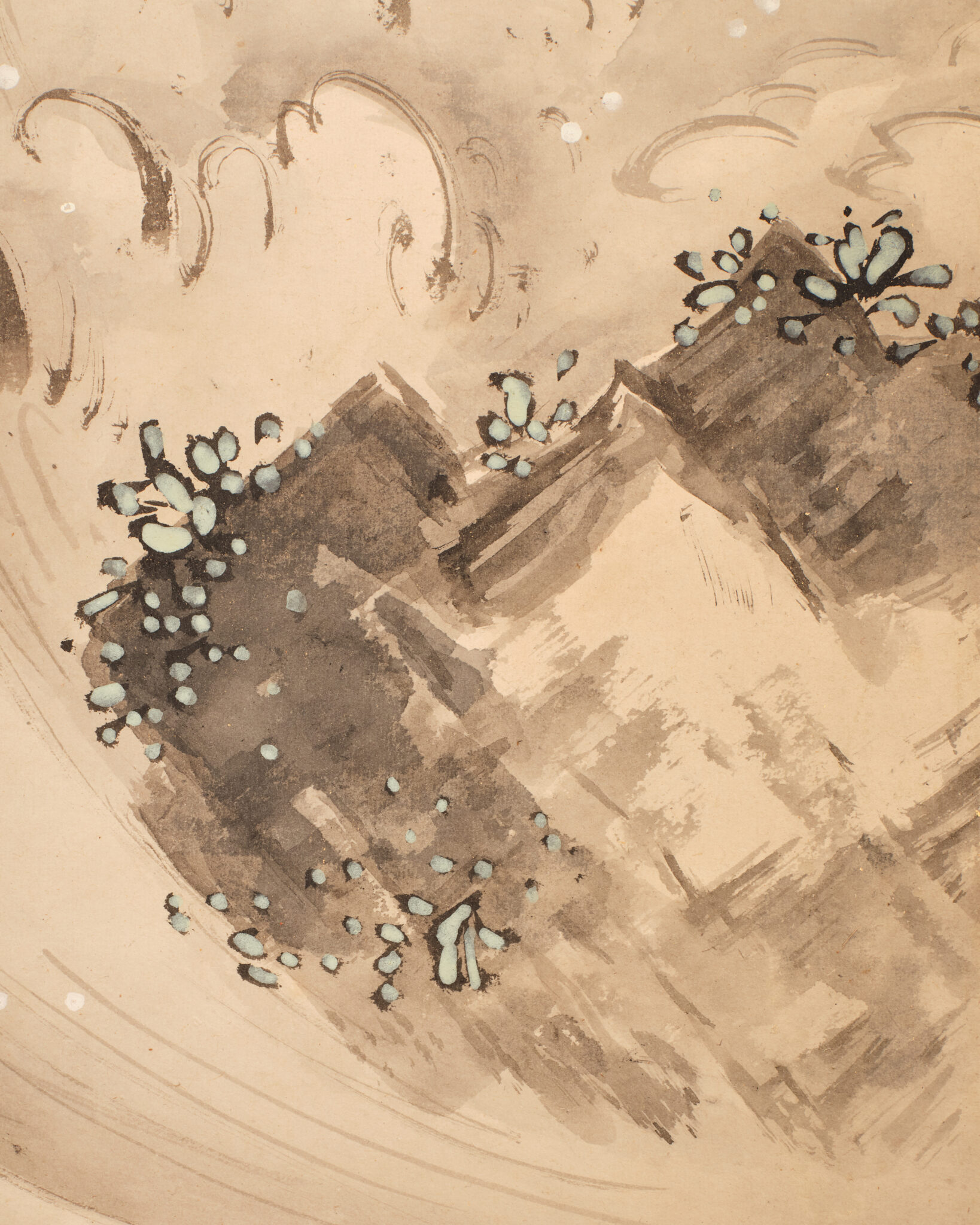 Japanese Two-Panel Screen: Sea Hawk by Watanabe Kiyoshi