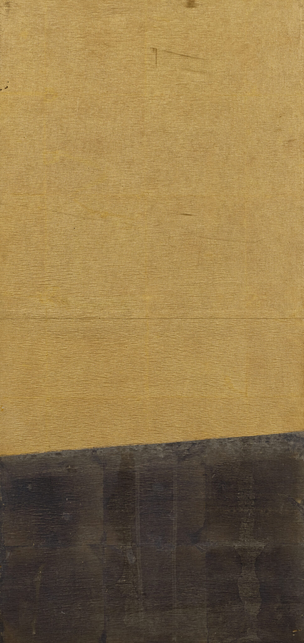 Japanese Eight-Panel Screen: Gold and Silver Minimalist Composition