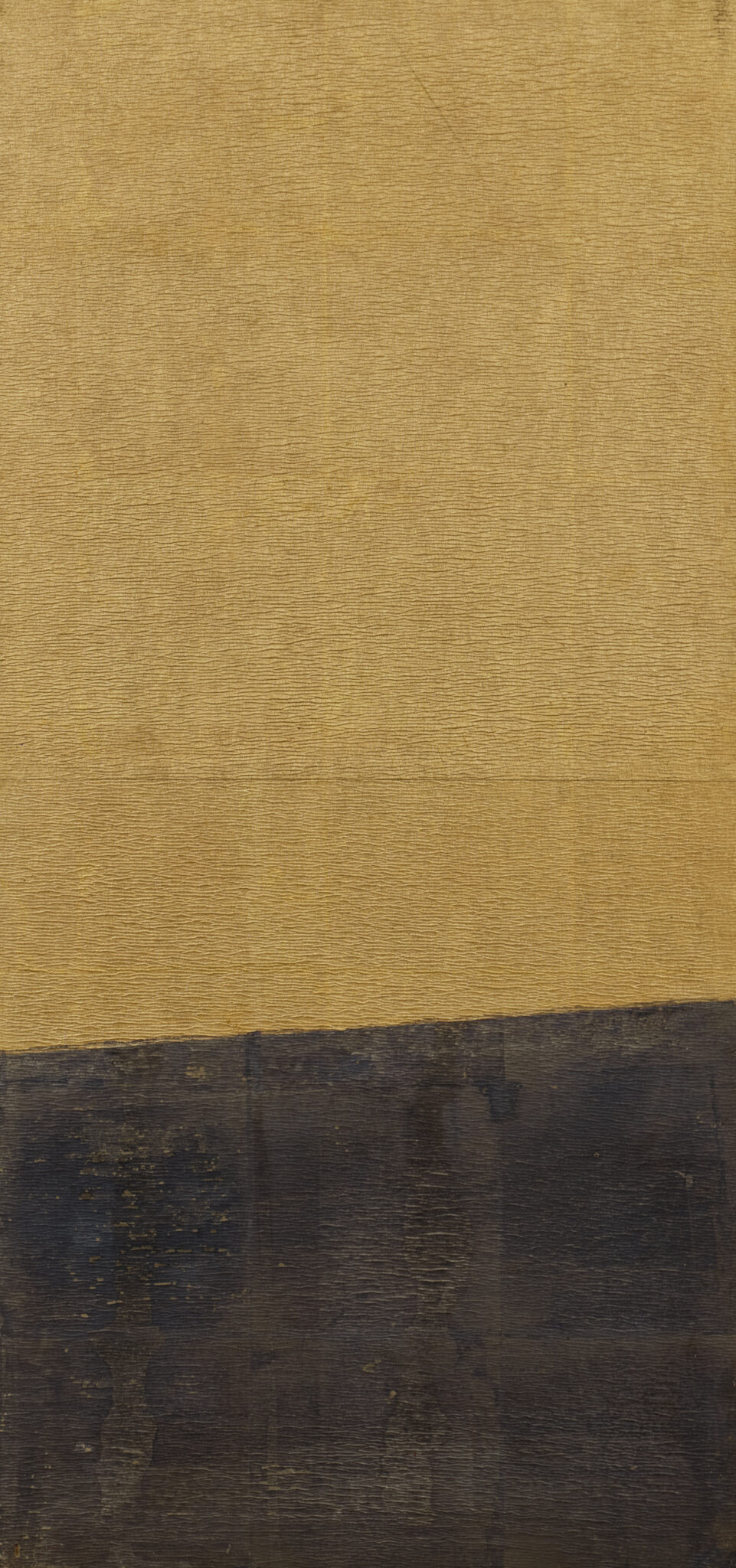 Japanese Eight-Panel Screen: Gold and Silver Minimalist Composition