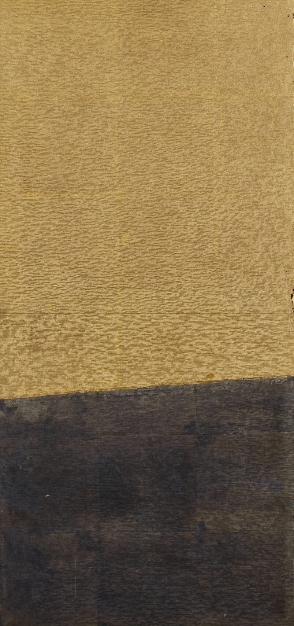 Japanese Eight-Panel Screen: Gold and Silver Minimalist Composition