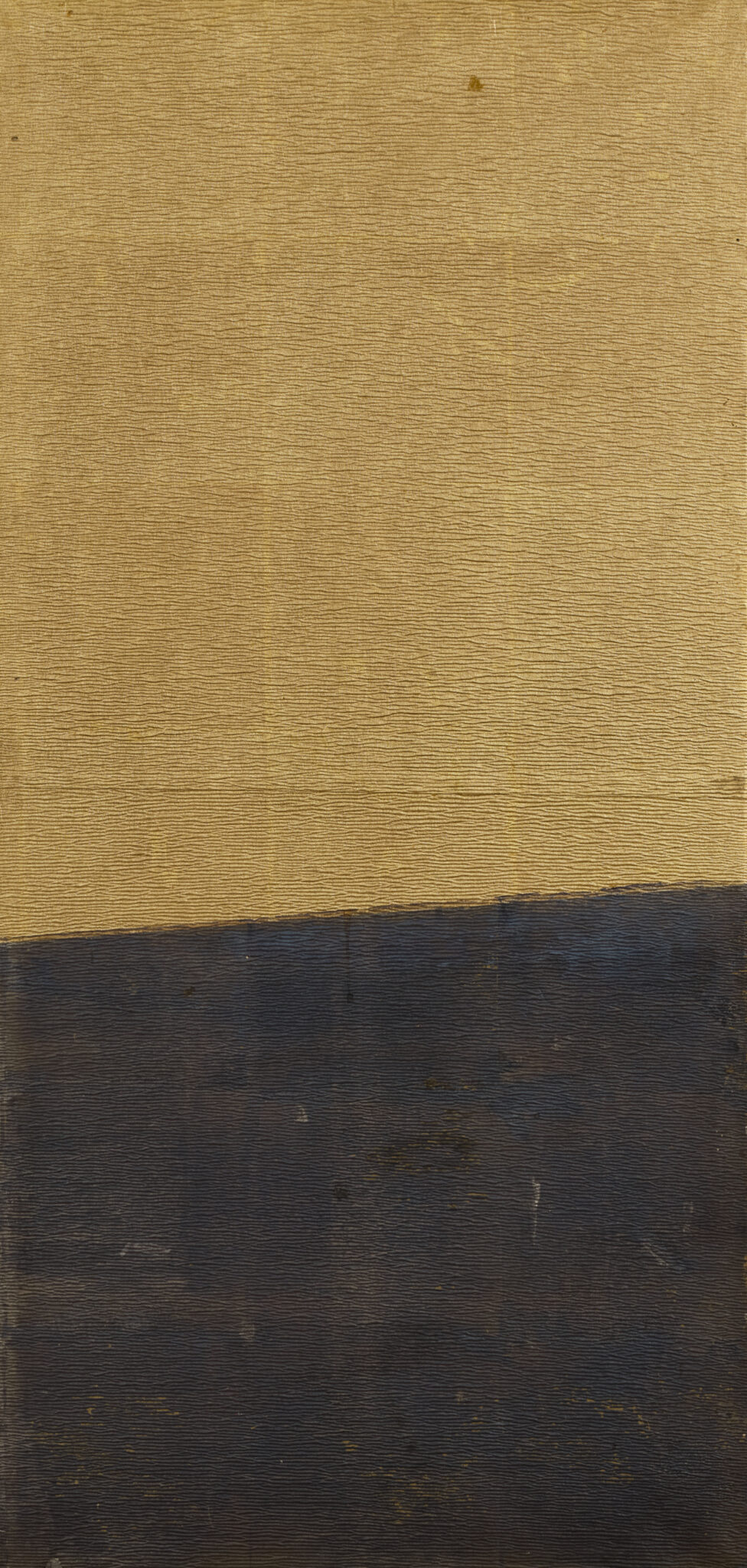 Japanese Eight-Panel Screen: Gold and Silver Minimalist Composition