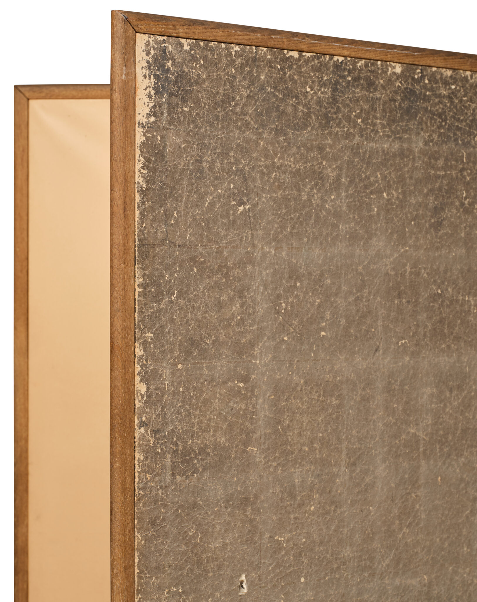 Japanese Two Panel Screen: Misty Morning Landscape on Gold