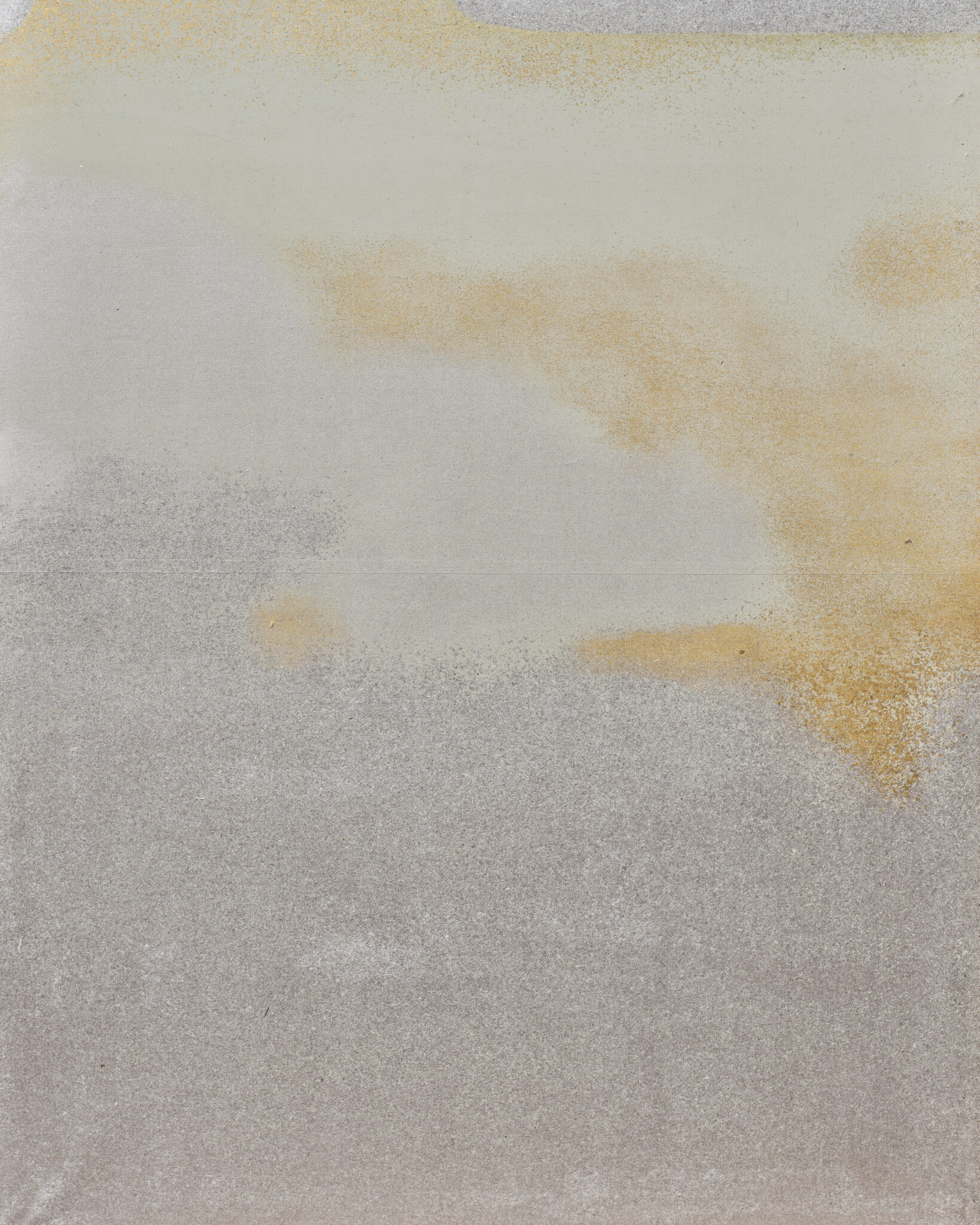 Japanese Six Panel Screen: Abstract Cloudscape on Silver Ground