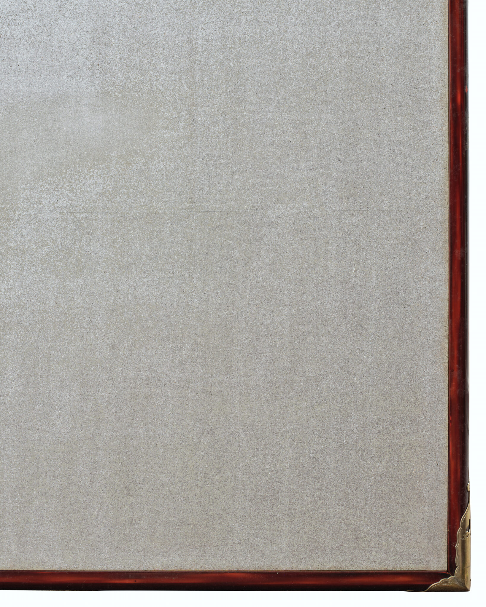 Japanese Six Panel Screen: Abstract Cloudscape on Silver Ground