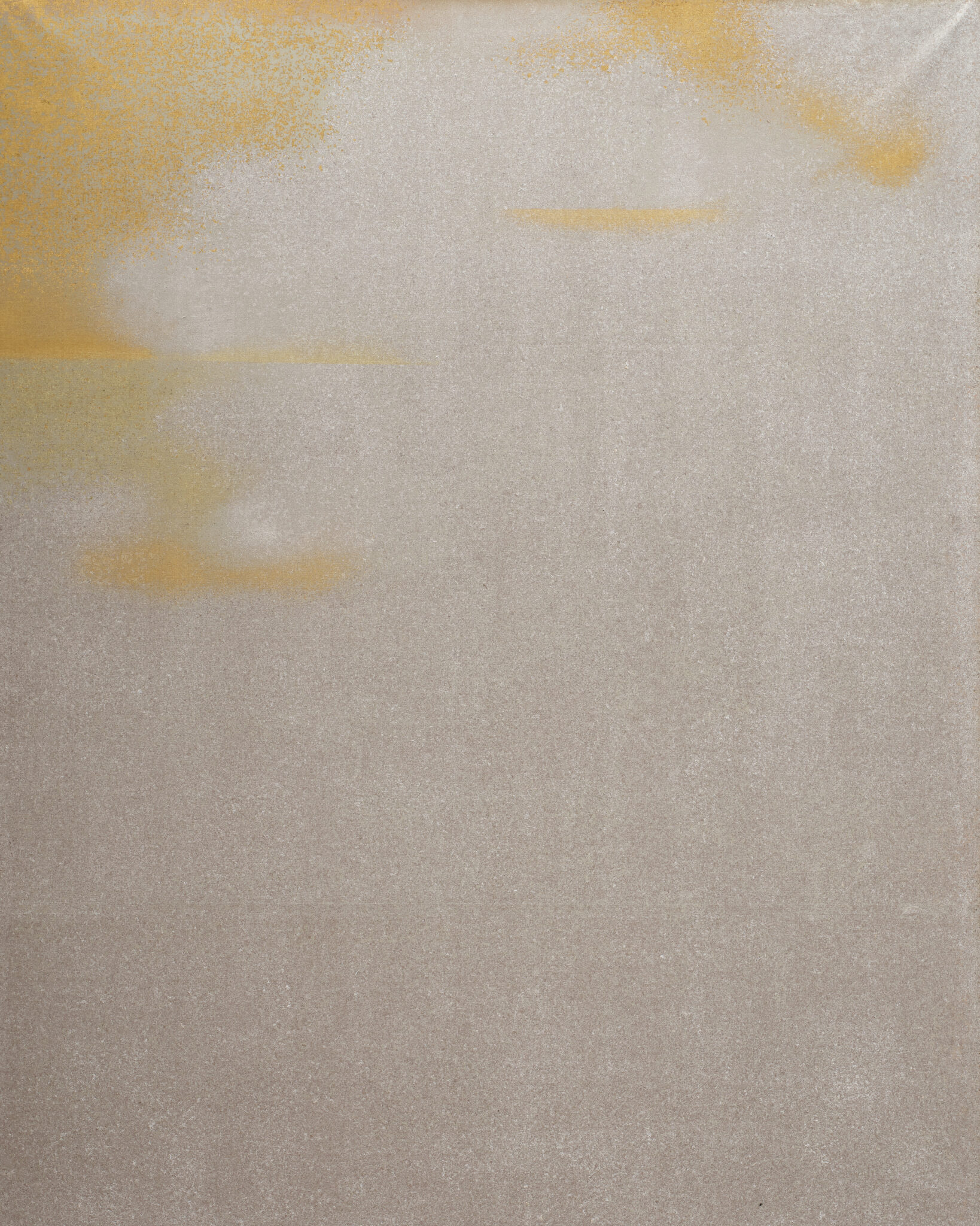 Japanese Six Panel Screen: Abstract Cloudscape on Silver Ground