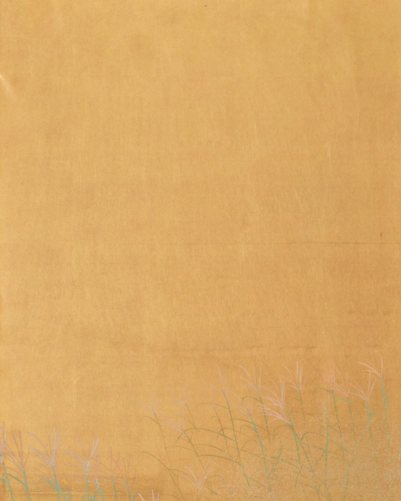 Japanese Six Panel Screen: Moon Over Autumn Grasses