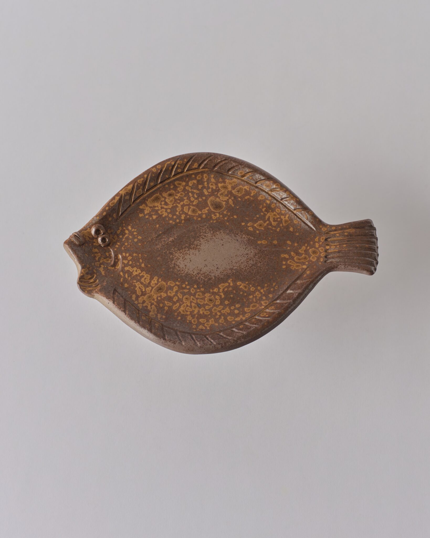 Set of Five Japanese Bizen Fish-Shaped Dishes