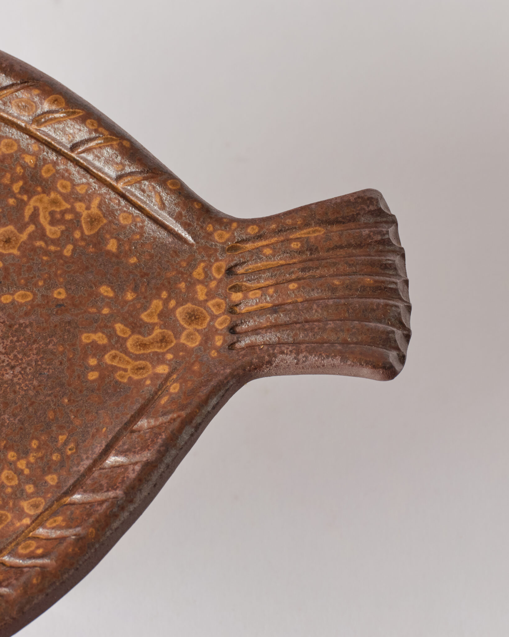 Set of Five Japanese Bizen Fish-Shaped Dishes