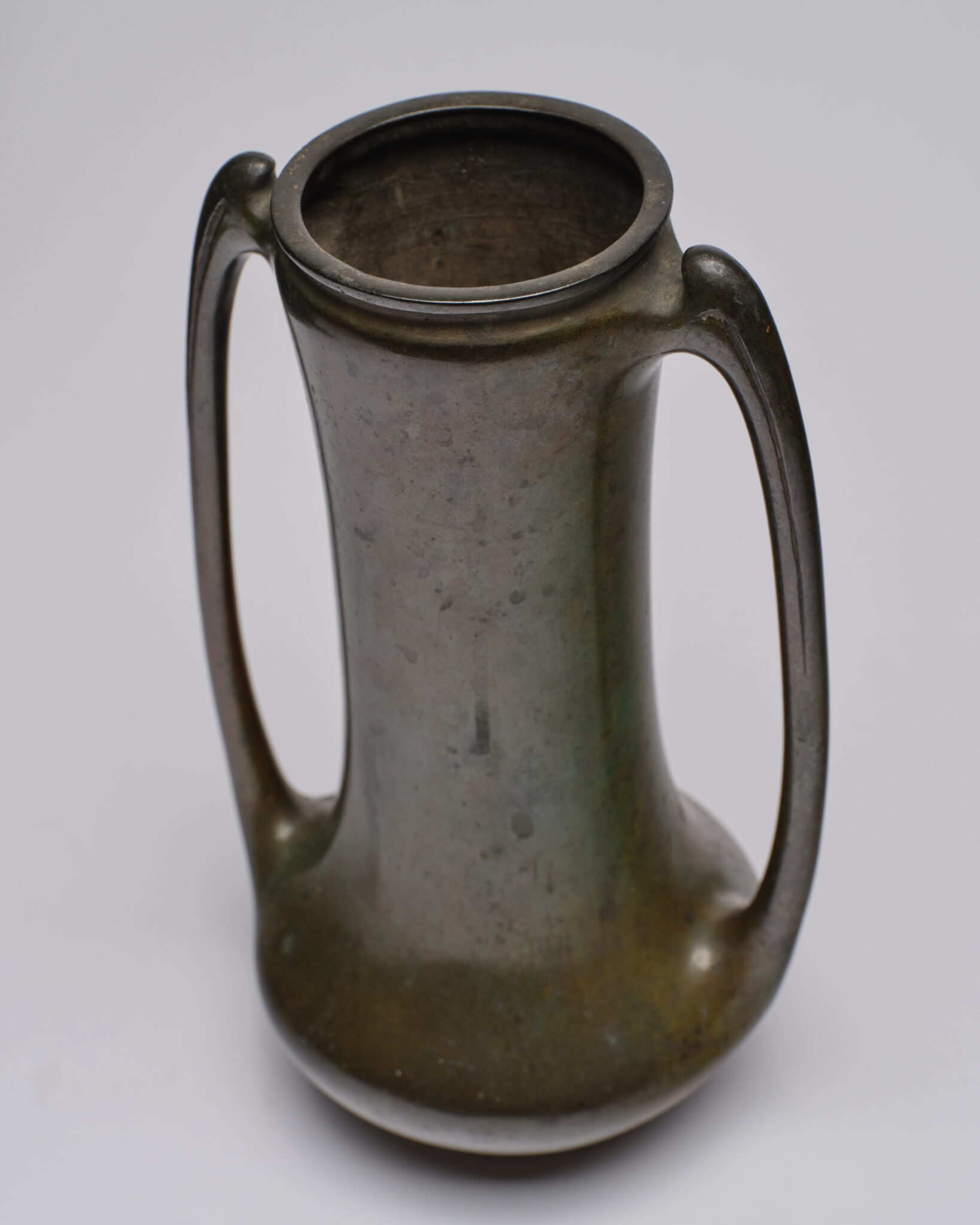Japanese Bronze Vase with Openwork Handles