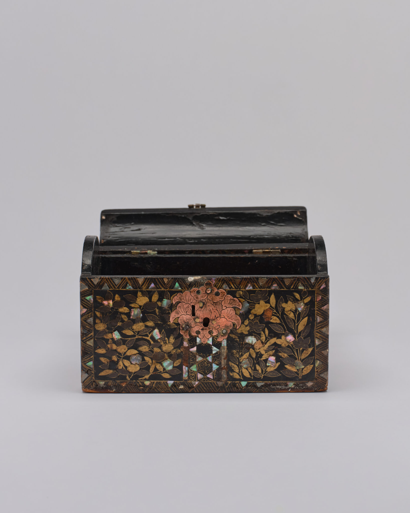 Japanese Nanban Lacquer Coffer with Handle