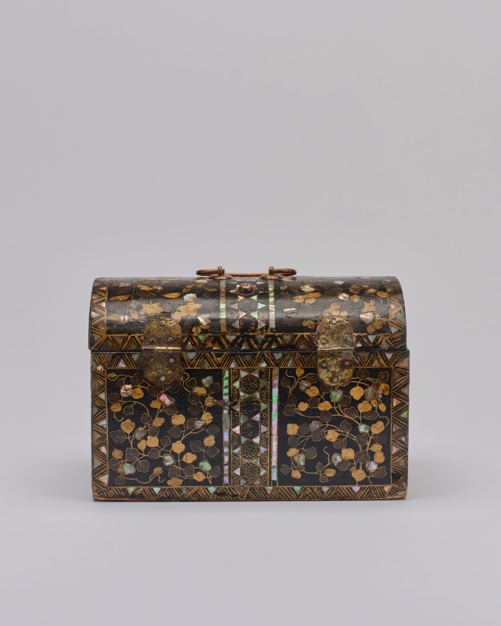 Japanese Nanban Lacquer Coffer with Handle