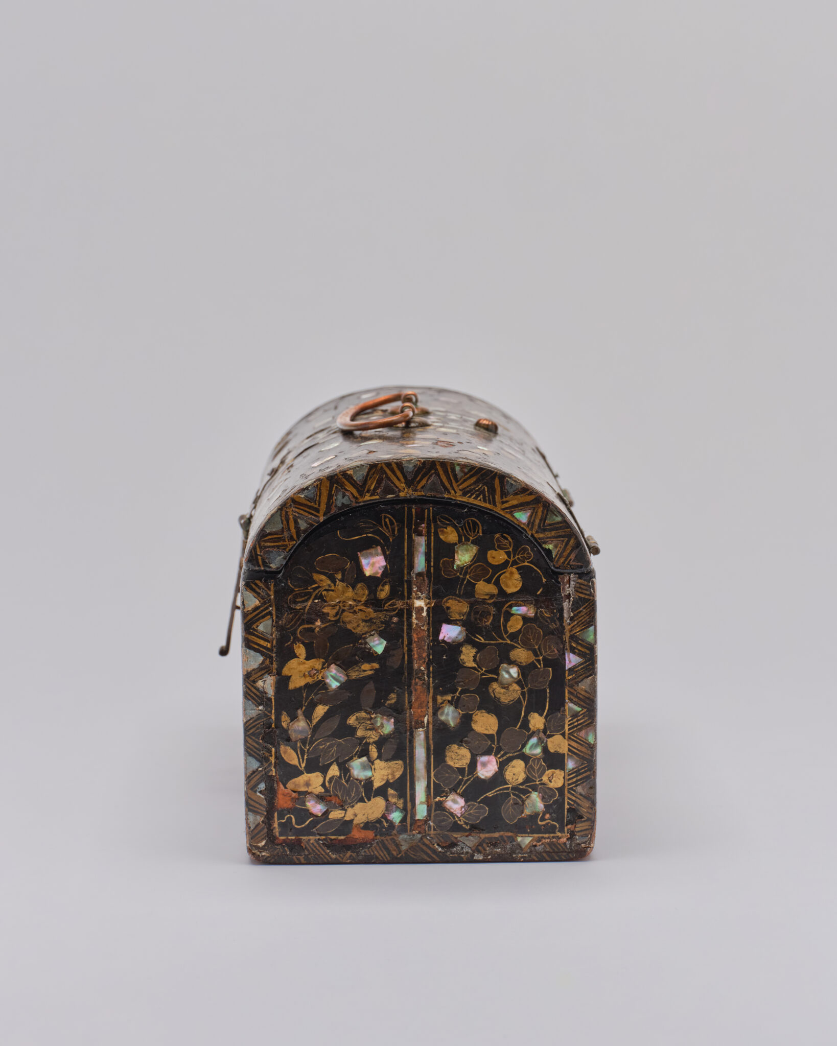 Japanese Nanban Lacquer Coffer with Handle