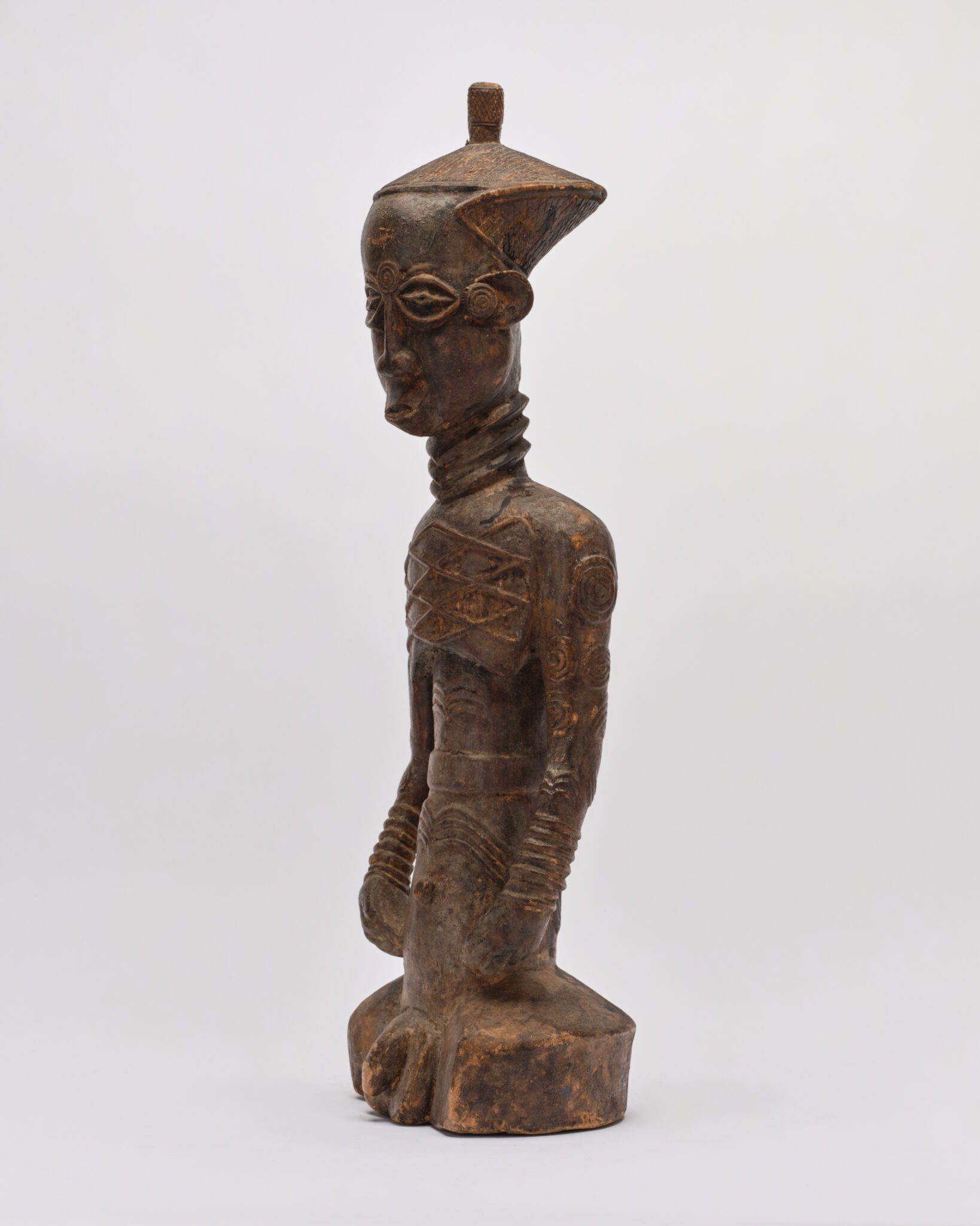 African Carved Wood Male Figure