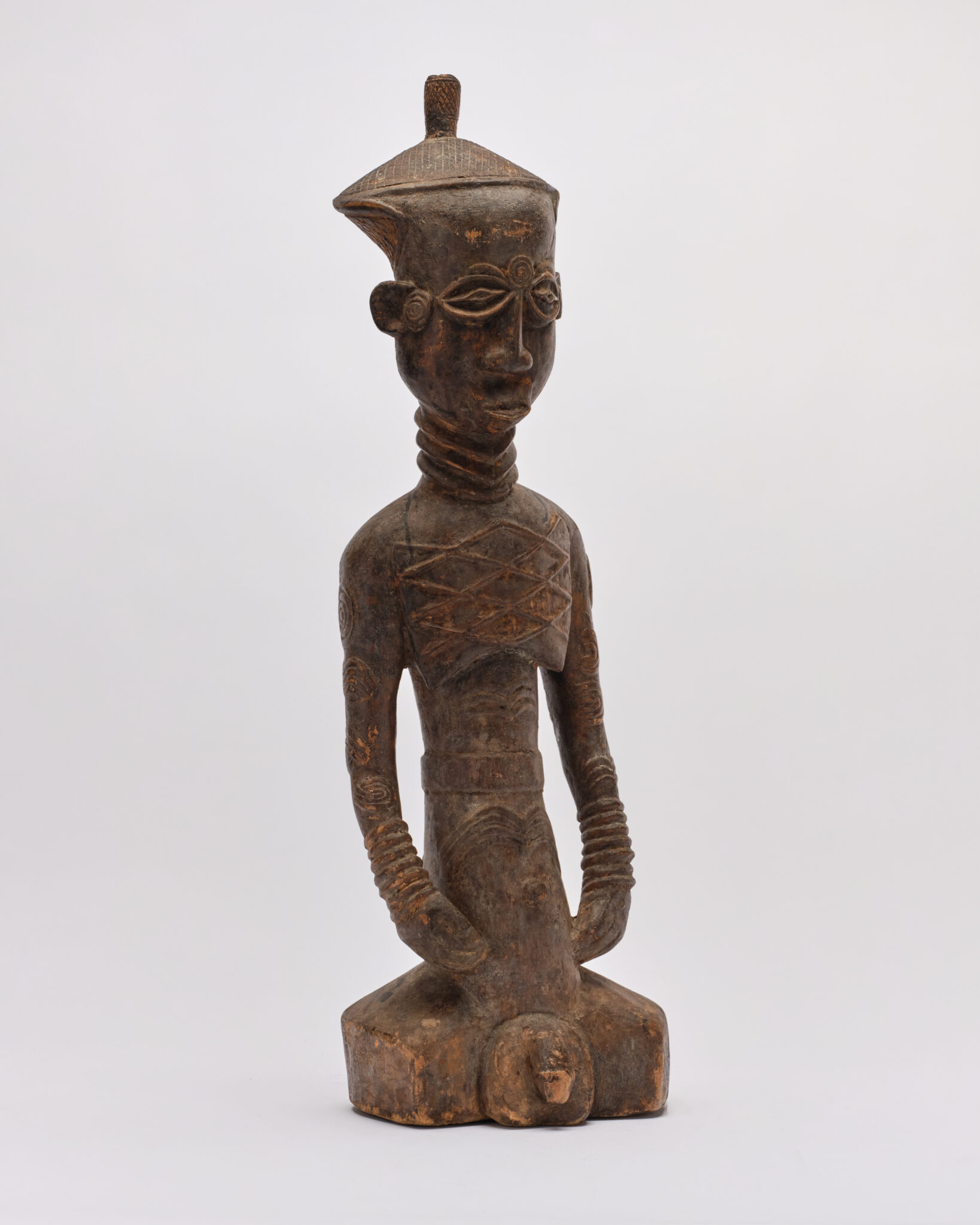 African Carved Wood Male Figure