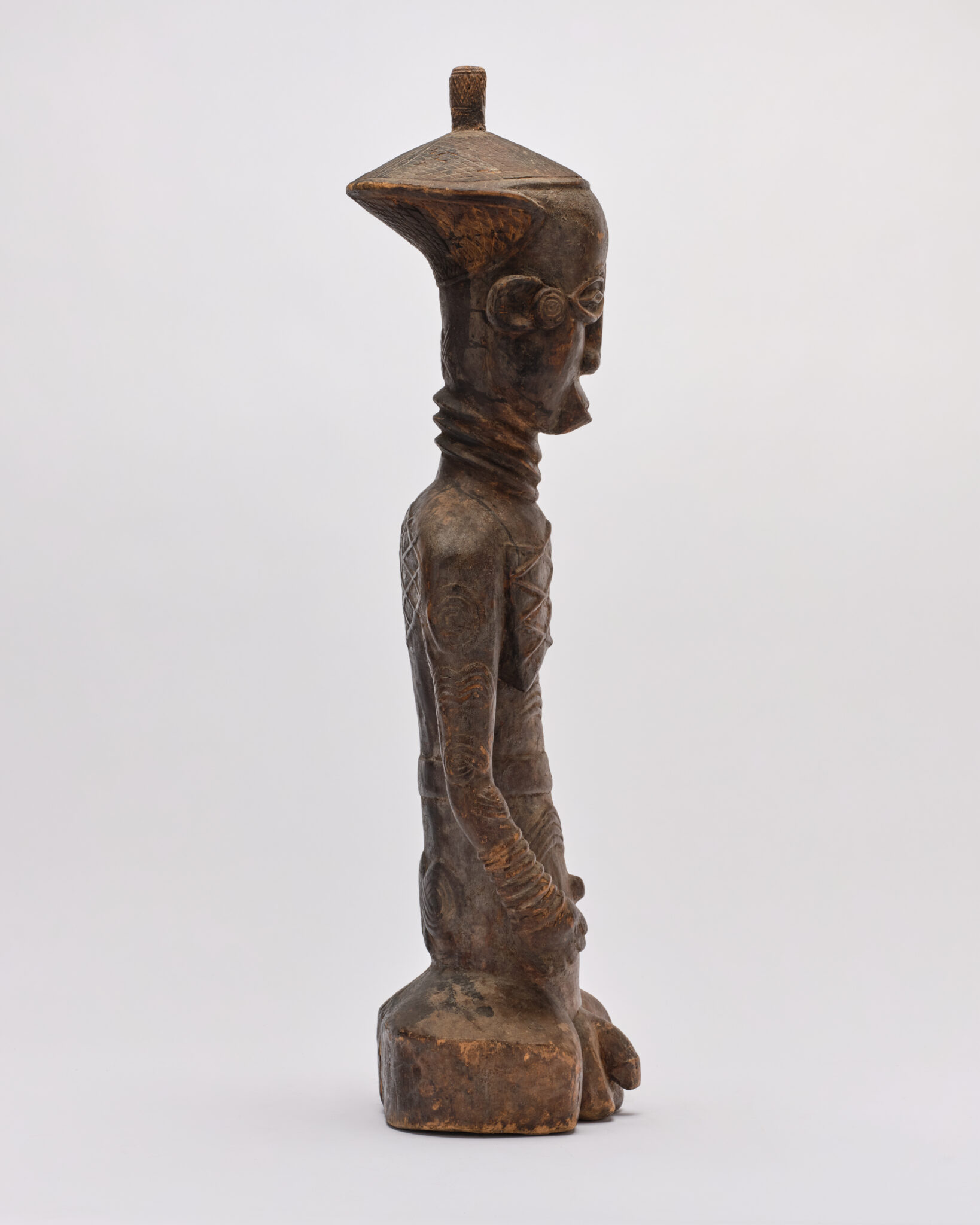 African Carved Wood Male Figure