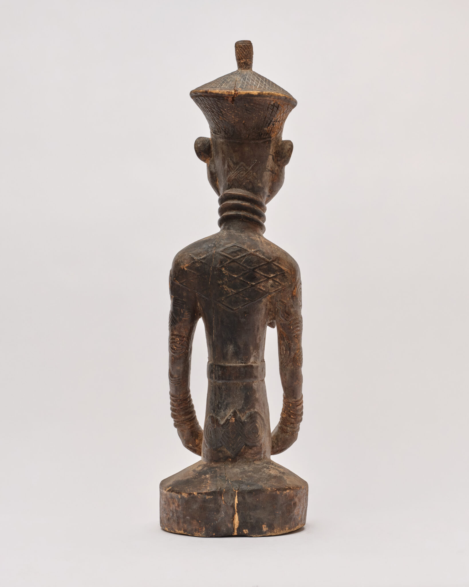African Carved Wood Male Figure