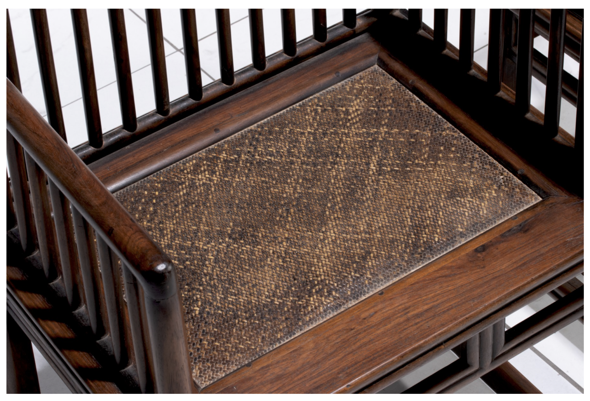 Pair of Late Qing Dynasty Chinese Spindle-Back Arm Chairs